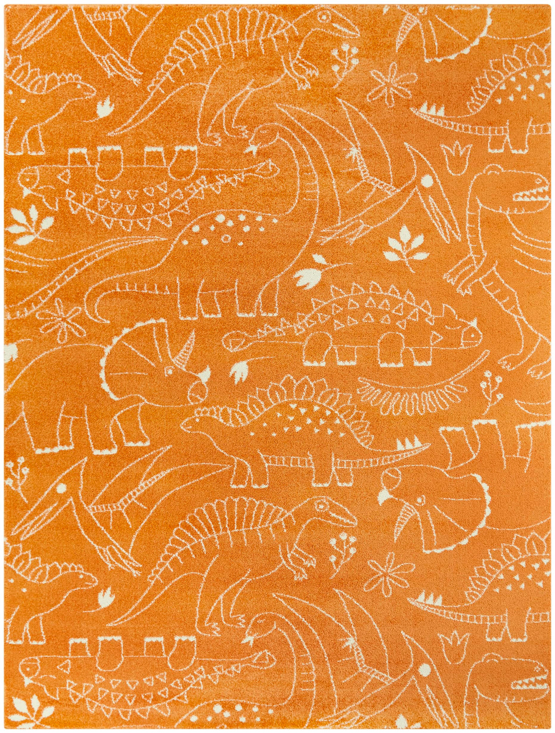 Balta Rugs Parker Dinosaur Kids Area Rug, Orange, 5' 3" x 7'