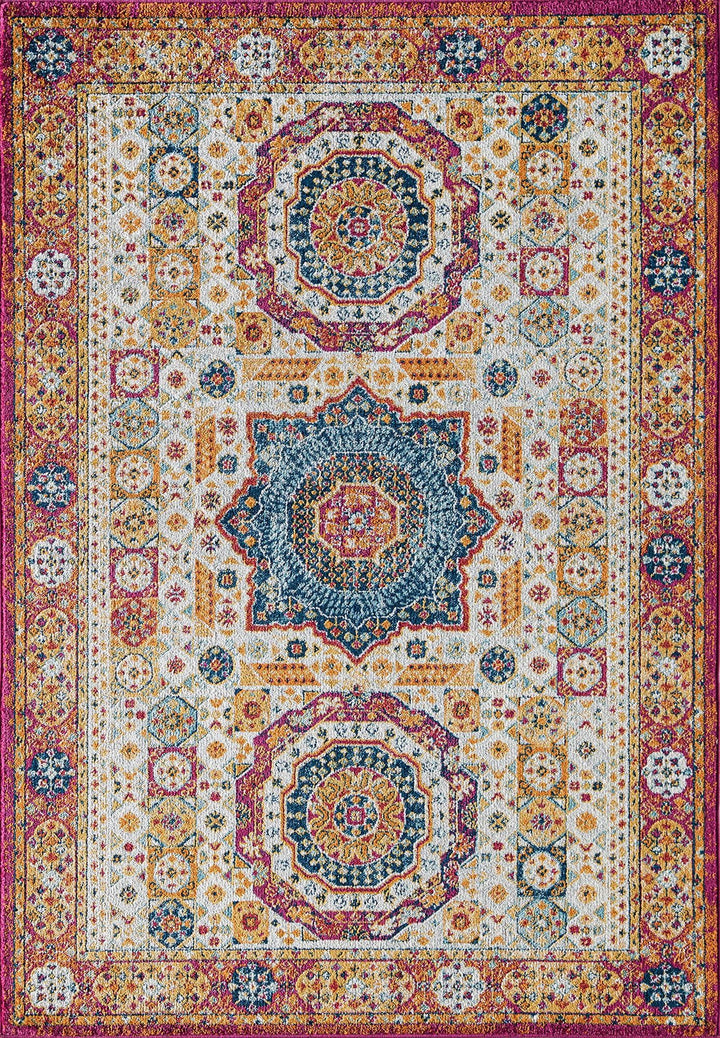 Hailey Geometric Medallion Traditional Area Rug by Rugs America