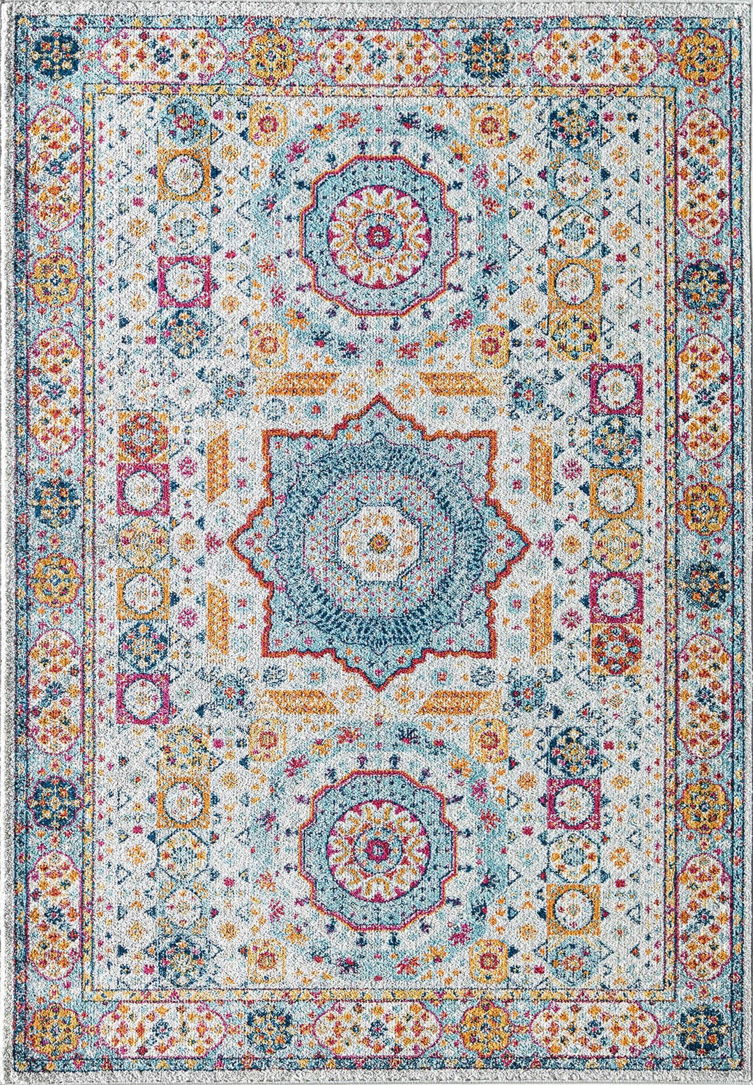 Hailey Geometric Medallion Traditional Area Rug by Rugs America