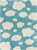 Balta Rugs Clouds Kids Shag Area Rug, Blue, 3' 11" x 5' 7"