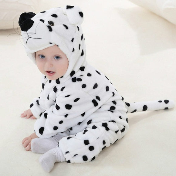 White Dalmatian Baby Romper