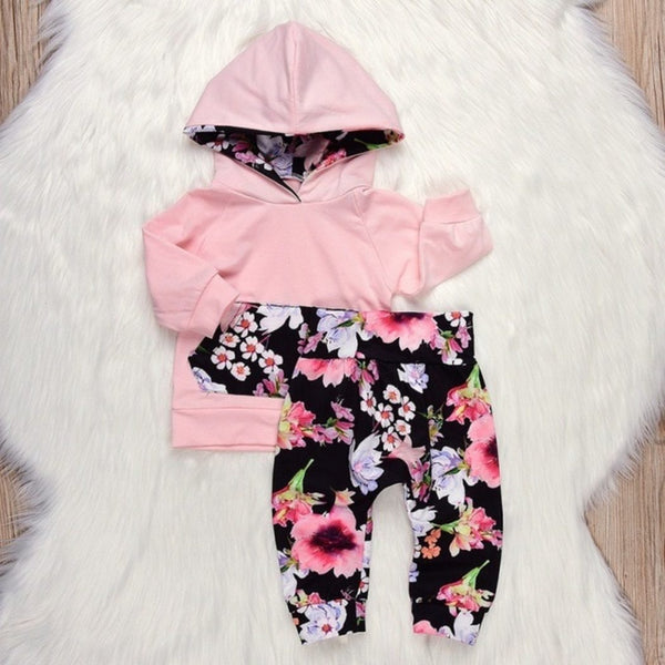 Pretty Pink Flower Themed Baby Outfit 