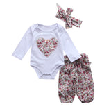 Pink Heart Flower Themed Baby Outfit