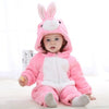 Pink Bunny Rabbit Baby Romper for Winter