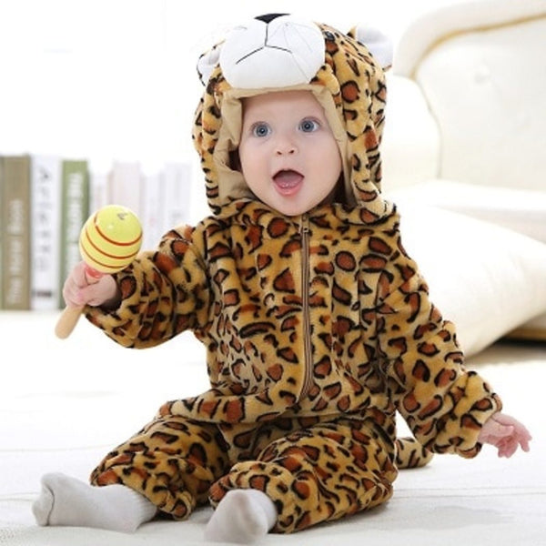 Leopard Baby Romper for Winter