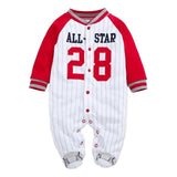 Athletic All Star Pinstripes Baby Romper
