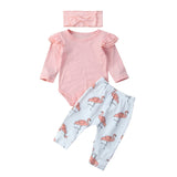 Pink Flamingo Themed Baby Outfit