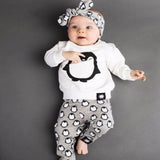 White Grey Penguin Themed Baby Outfit