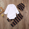White Brown Moose Baby Outfit
