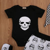 Black White Bad Skull Baby Outfit