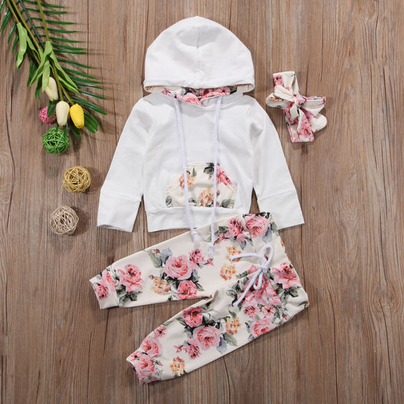 White Pink Floral Themed Outfit