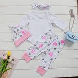 White Pink Video Game Themed Baby Outfit