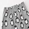 White Grey Penguin Themed Baby Outfit