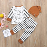 Brown Striped Indie Bohemian Baby Outfit