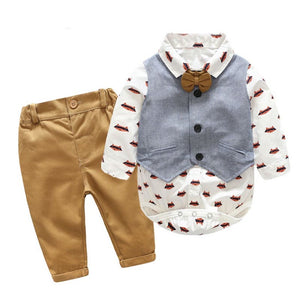 Classy Dress Up Baby Outfit with Vest