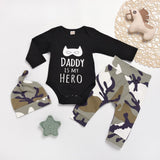 Black Army Daddy Is My Hero Baby Outfit