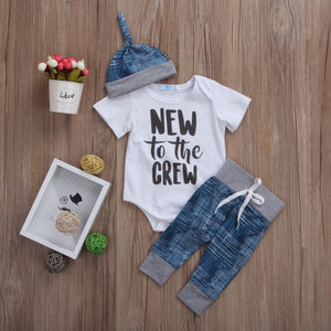 Modern New To The Crew Baby Outfit