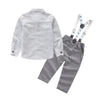 Grey Striped Dress Up Baby Outfit