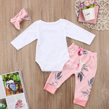 White Pink Little Sister Baby Outfit