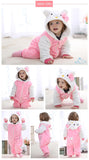 Pink Bunny Rabbit Baby Romper for Winter