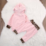 Pink Brown Leopard Baby Outfit
