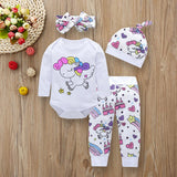 White Magical Unicorn Themed Baby Outfit