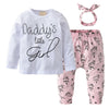 White Pink Daddy's Little Girl Baby Outfit