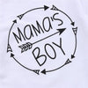 White Army Cute Saying Mama's Boy Baby Outfit