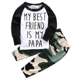 Army My Best Friend Is My Papa Baby Outfit